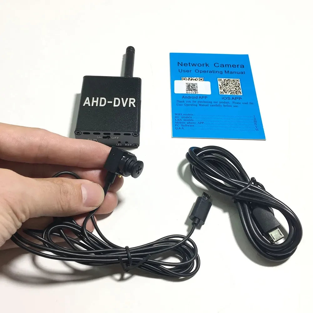 4G Sim Wireless Car DVR Monitoring add Mini Camera System Voice Remote Network Monitoring 1080p AHD HD Wide-angle Camera CCTV HD